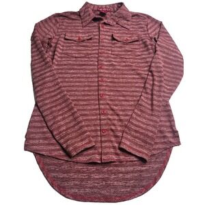 Cowgirl Tuff Maroon Button Up Long Sleeve Women's Medium